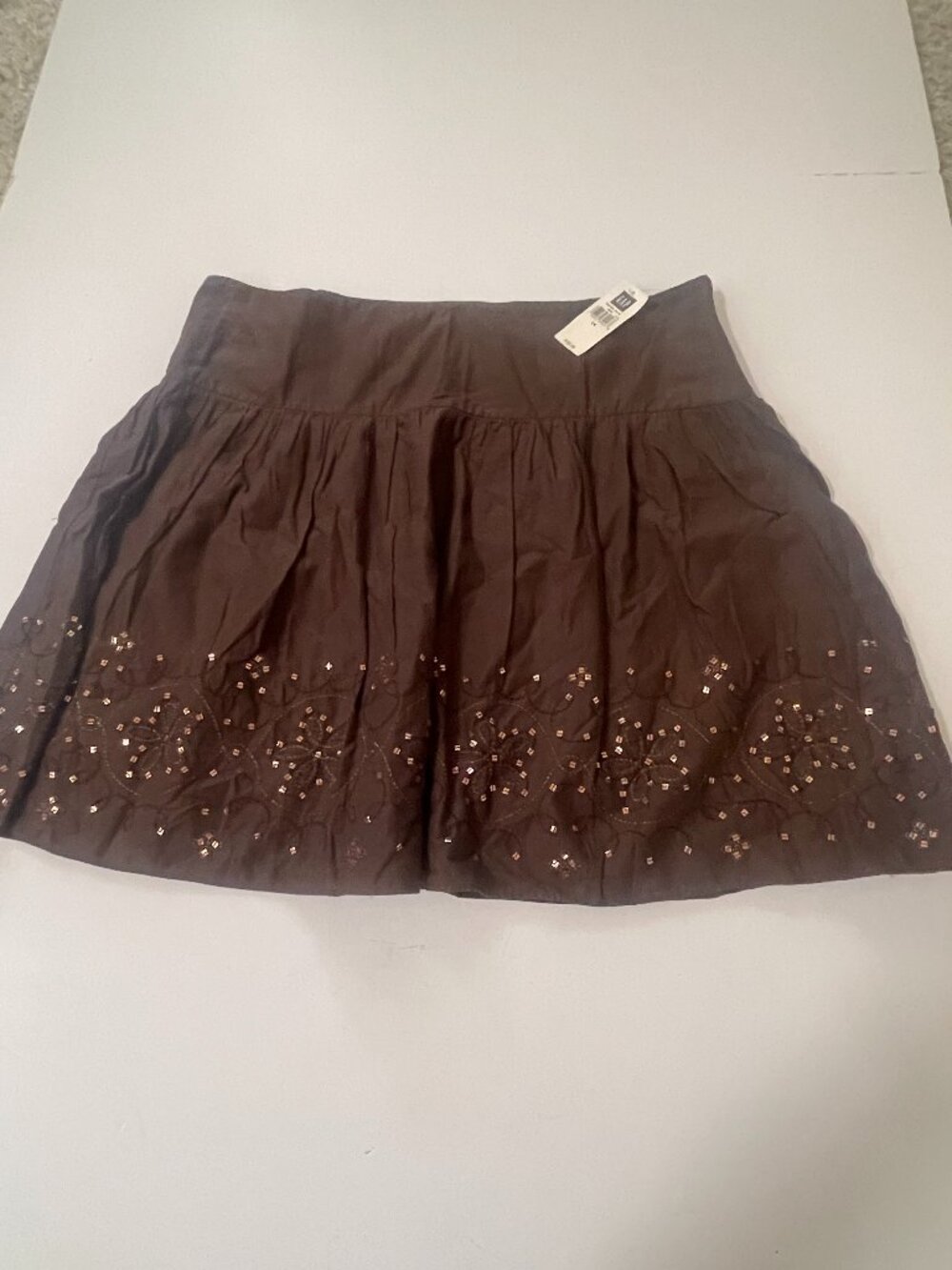 GAP Y2K Boho Embellished Mini Skirt Size 16 NWT